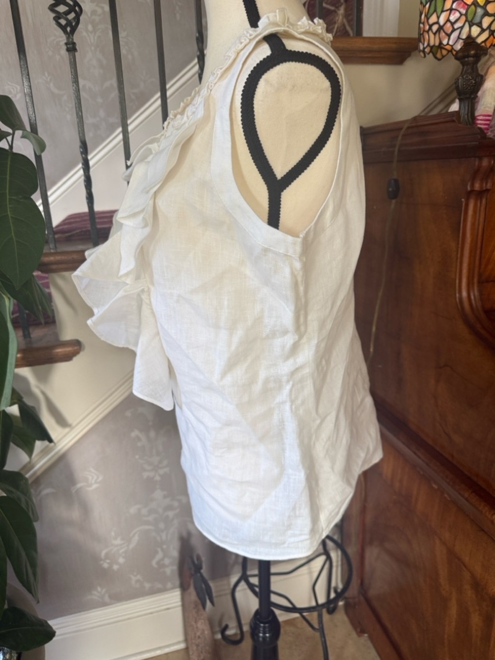 MARINA LUNA LADIES 100% linen blouse excellent condition size medium - Picture 7 of 7